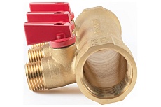 Коллектор с шаровыми кранами PROFACTOR в/н 1&quot; х 3 вых 1/2&quot;нар PF MV 265.3