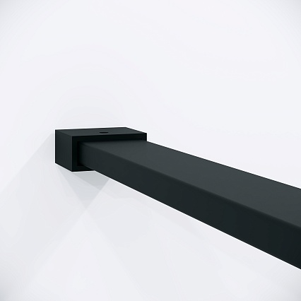Душевая перегородка Niagara Nova NG-781-10BLACK 100x200 эффект битого стекла, профиль черный матовый