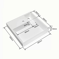 Раковина Санта Юпитер 60x60 см с кронштейнами