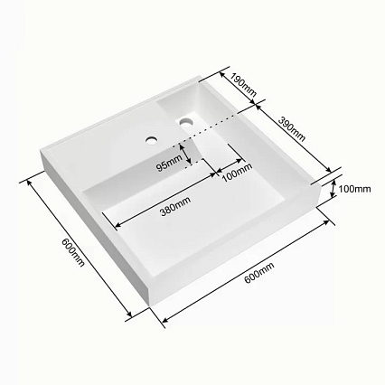 Раковина Санта Юпитер 60x60 см с кронштейнами