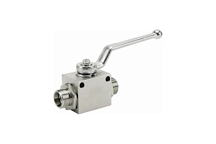 Гидравлический шаровой кран TITAN LOCK DN 25 (1") типа НР-НР M36x2, с креп. отв., сталь TLHYDV1M