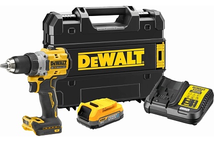 Бесщеточная дрель-шуруповерт DeWalt 2 скорости, 1 АКБ 18 В XR Li-Ion DCD800E1T-QW