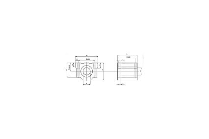Линейный подшипник TECHNIX в сборе с корпусом SCS30-UU SCS30UUTECHNIX