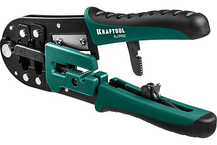 Универсальный кримпер Kraftool RJ-Pro RJ45, RJ11/RJ12 22698