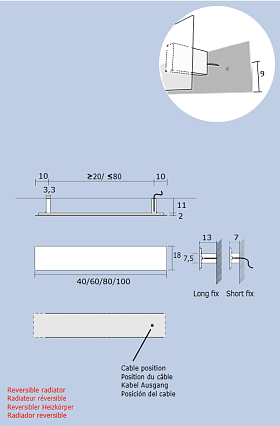 Полотенцесушитель электрический Antrax Tavoletta long fix 18x60 черный матовый, ECTVTL060018T/NEOP