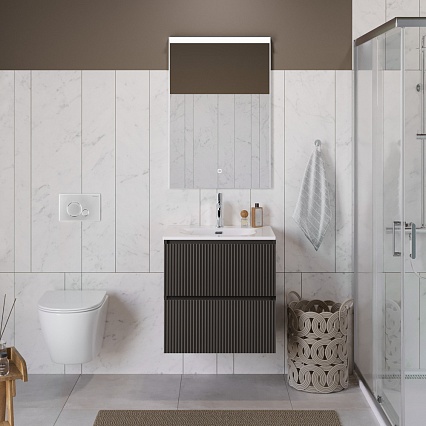 Мебель для ванной BelBagno Uno 60 см Темно-серый матовый