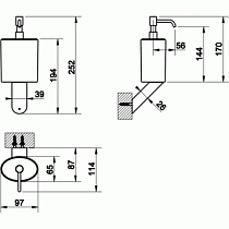 Дозатор подвесной Gessi Ovale 25614.031