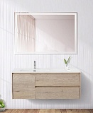 Мебель для ванной BelBagno Kraft 120 см, 2 ящика, 1 дверца, левая Rovere Galifax Bianco