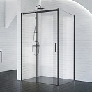 Душевой уголок BelBagno Acqua 140x90 ACQUA-AH-1-140/90-C-NERO прозрачный, черный