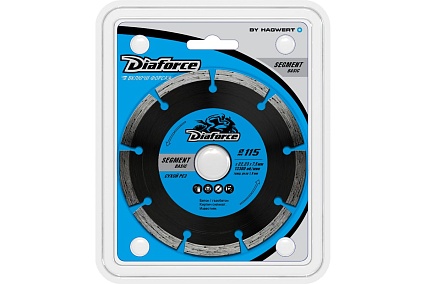 Диск алмазный Segment basic 115x22.23x7.5x1.9 мм, сухой рез Diaforce 510115