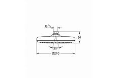 Верхний душ Grohe Tempesta 210 26410000