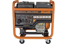 Генератор Carver PPG-11000DE дизель, LT-1100F, 8,5/9,5 кВт, 220 В, бак 20л, э/старт, колеса, медь 01.020.00025