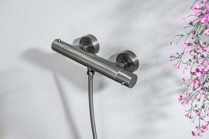 Смеситель для душа Aquatek Европа AQ1363BGM термостат, оружейная сталь