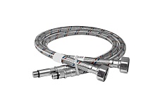 Гибкая подводка для смесителя Lytcho eco в стальной оплетке, стальная гайка, пара, 2000 мм 0505.105