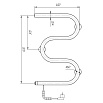 Полотенцесушитель электрический Domoterm М-образный DMT 107-32 60x40 ТЭН слева, хром