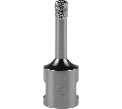 Коронка алмазная вакуумная пайка 8 мм, M14 Graphite 55H301