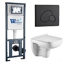 Комплект Weltwasser 10000010729 унитаз Kehlbach 004 GL-WT + инсталляция Marberg 410 + кнопка Mar 410 RD MT-BL