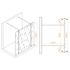 Душевая перегородка RGW Walk In WA-052Gb (WA-016Gb+2Z-071Gb) 120x195 брашированное золото, прозрачное 351005223-16