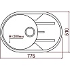 Кухонная мойка Tolero R-116 №923 77.5 см белый