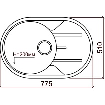 Кухонная мойка Tolero R-116 №923 77.5 см белый