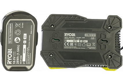 Набор Ryobi ONE+ RBC18L15 5133001910 аккумулятор (18 В, 1.5 А*ч, Li-Ion)  и зарядное устройство
