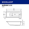 Акриловая ванна Actima Aurum Slim WAAC.AUR18WHS 180x80 на каркасе