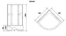 Душевой уголок Niagara NG-005-14 80x80 матовый