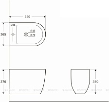 Подвесное биде Aquanet Cetus-B2 BL-102-WHB