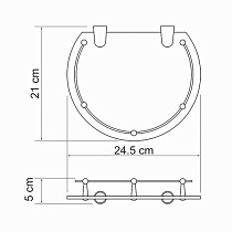 Полка WasserKRAFT K-566 с бортиком