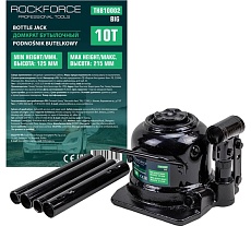 Гидрбутылочный низкопрофильный домкрат Rockforce с двумя штоками, 10т, высота подъема 125-215 RF-TH810002(15128)