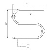 Полотенцесушитель электрический Domoterm S-образный DMT 112 42x50 ТЭН слева, хром