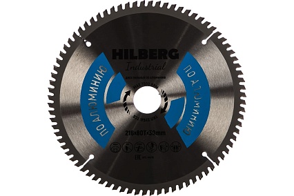 Диск пильный Industrial Алюминий (216x30 мм; 80Т) Hilberg HA216