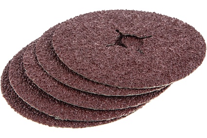 Круг шлифовальный фибровый Flex 243-001 (5 шт; 115 мм; P24; 13000 об/мин; 80 м/с) Hammer 526830