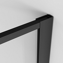Душевая перегородка Niagara Nova NG-680-10BLACK 100x195 прозрачная с рисунком, профиль черный матовый