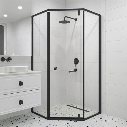 Душевой уголок RGW Hotel HO-088B 90x90 прозрачное, черный 350608899-14