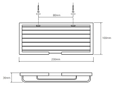 Полка Bemeta Cytro 102308072 23 см