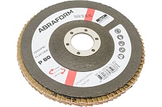 Круг лепестковый торцевой, прямой, керамика 125х22.2 мм, P-80 ABRAFORM AF-FLAP-FT-125-P80-CRM