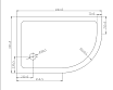 Поддон для душа Orans Tray TF1280-4 120x80 асимметричный L