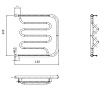 Полотенцесушитель водяной Aquanet Porto ПМ-2 40x60 см