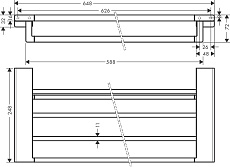 Полка Hansgrohe AddStoris 41751340 шлифованный черный хром