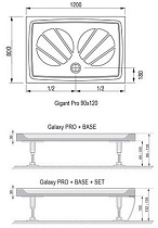 Поддон для душа Ravak Gigant Pro 120x80