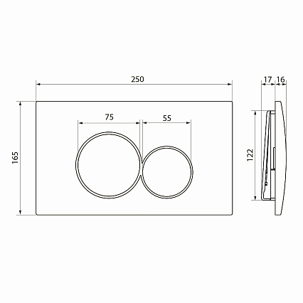 Комплект Point PN48003WC унитаз Меркурий PN41831 + инсталляция Элемент PN45120 + кнопка Виктория PN44061WC белый/хром