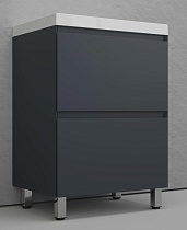 Тумба с раковиной Style Line Манхэттен 60 см напольная, графит