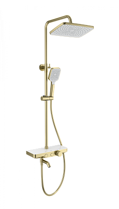 Душевая стойка Wonzon&Woghand WW-B3099-A-BG термостат, брашированное золото