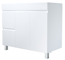 Мебель для ванной 1MarKa Cube 100 см, 2 ящика, белый