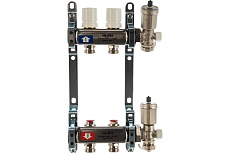 Коллекторная группа Uni-Fitt 1&quot; х 3/4&quot;, 2 выхода, с автоматическими воздухоотводчиками, нержавеющая cталь 451A4302