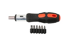 Реверсивная отвертка с набором бит 6 предметов AV Steel AV-489131