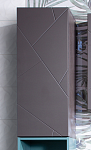 Шкаф пенал Бриклаер Кристалл 90 см ясень анкор темный/софт графит