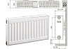 Стальной панельный радиатор Prado CLASSIC 22x300x1600 C223001600