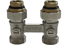 Узел прямой конусный Victoria с шаровыми кранами 3/4 (с переходниками 3/4-1/2) 60-303